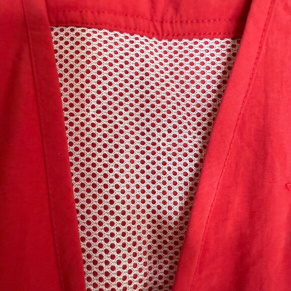 Big Mountain Utility Vest Men's XL Red Mesh Lined Pockets V-Neck Full Zip Hiking - Picture 9 of 9